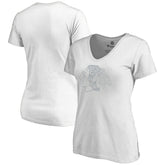 Chicago Blackhawks Women's Whiteout V-Neck T-Shirt - White - NHL