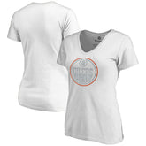 Edmonton Oilers Women's Whiteout V-Neck T-Shirt - White - NHL
