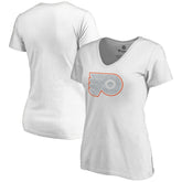 Philadelphia Flyers Women's Whiteout V-Neck T-Shirt - White - NHL