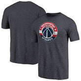 Washington Wizards Distressed Team Logo Tri-Blend T-Shirt Heather Navy - NBA