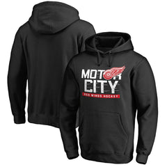 Detroit Red Wings Hometown Collection Motor City Pullover Hoodie - Black - NHL