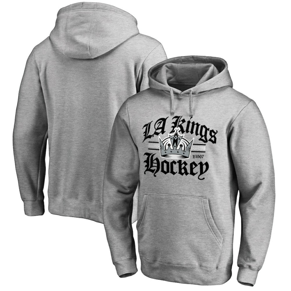 Los Angeles Kings Hometown Collection The Crown Pullover Hoodie - Ash - NHL