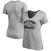 Los Angeles Kings Women's Hometown Collection The Crown V-Neck T-Shirt - ash - NHL
