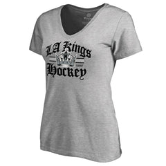 Los Angeles Kings Women's Hometown Collection The Crown V-Neck T-Shirt - ash - NHL
