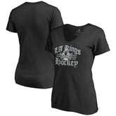 Los Angeles Kings Women's Hometown Collection The Crown V-Neck T-Shirt - Black - NHL