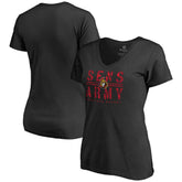 Ottawa Senators Women's Hometown Collection Sens Army V-Neck T-Shirt - Black - NHL