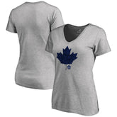 Toronto Maple Leafs Women's Hometown Collection Leafs V-Neck T-Shirt - ash - NHL