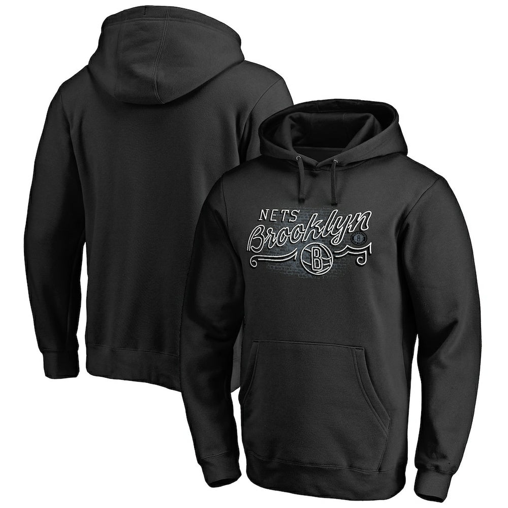 Brooklyn Nets Hometown Collection Neon Lights Pullover Hoodie Black - NBA