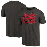 Portland Trail Blazers Hometown Collection Old Town 2 Tri-Blend T-Shirt Black - NBA