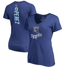 Salvador Perez Kansas City Royals Women's Backer V-Neck T-Shirt - MLB