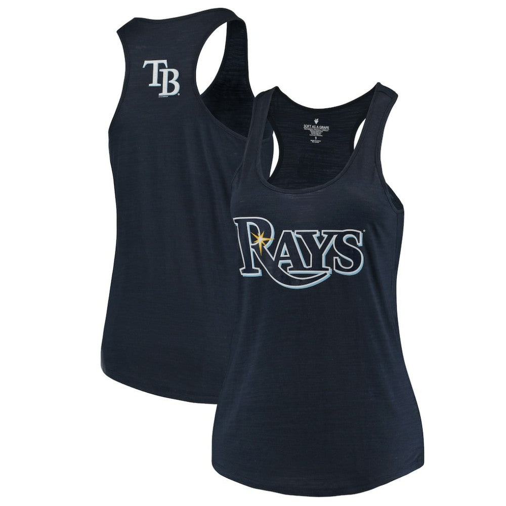 Tampa Bay Rays Soft as a Grape Women's Plus Size Swing for the Fences Racerback Tank Top - MLB