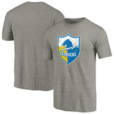 Los Angeles Chargers Throwback Logo Tri-Blend T-Shirt Ash | NFL
