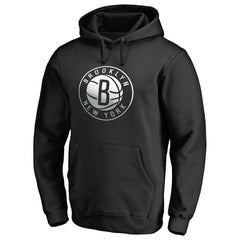 Brooklyn Nets Gradient Logo Pullover Hoodie Black - NBA
