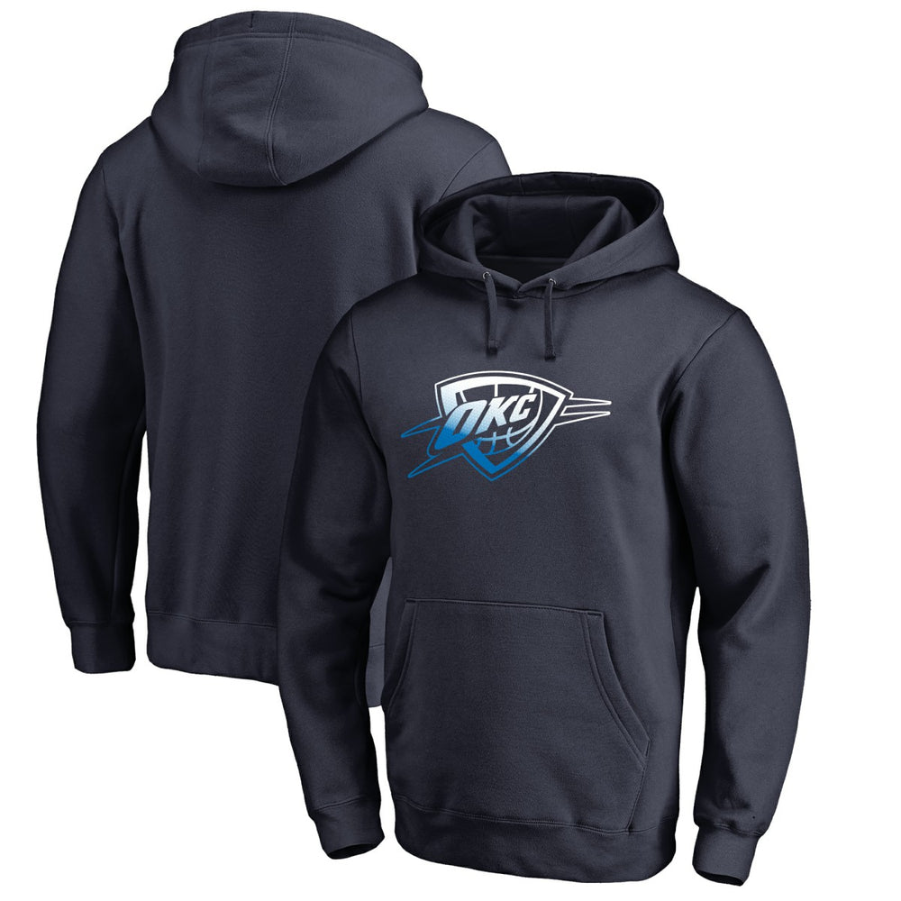 Oklahoma City Thunder Gradient Logo Pullover Hoodie Navy - NBA