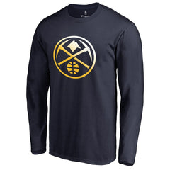 Denver Nuggets Gradient Logo Long Sleeve T-Shirt Navy - NBA