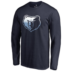 Memphis Grizzlies Gradient Logo Long Sleeve T-Shirt Navy - NBA