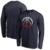 Washington Wizards Gradient Logo Long Sleeve T-Shirt Navy - NBA
