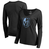 Vegas Golden Knights Women's Pond Hockey Long Sleeve T-Shirt - Black - NHL