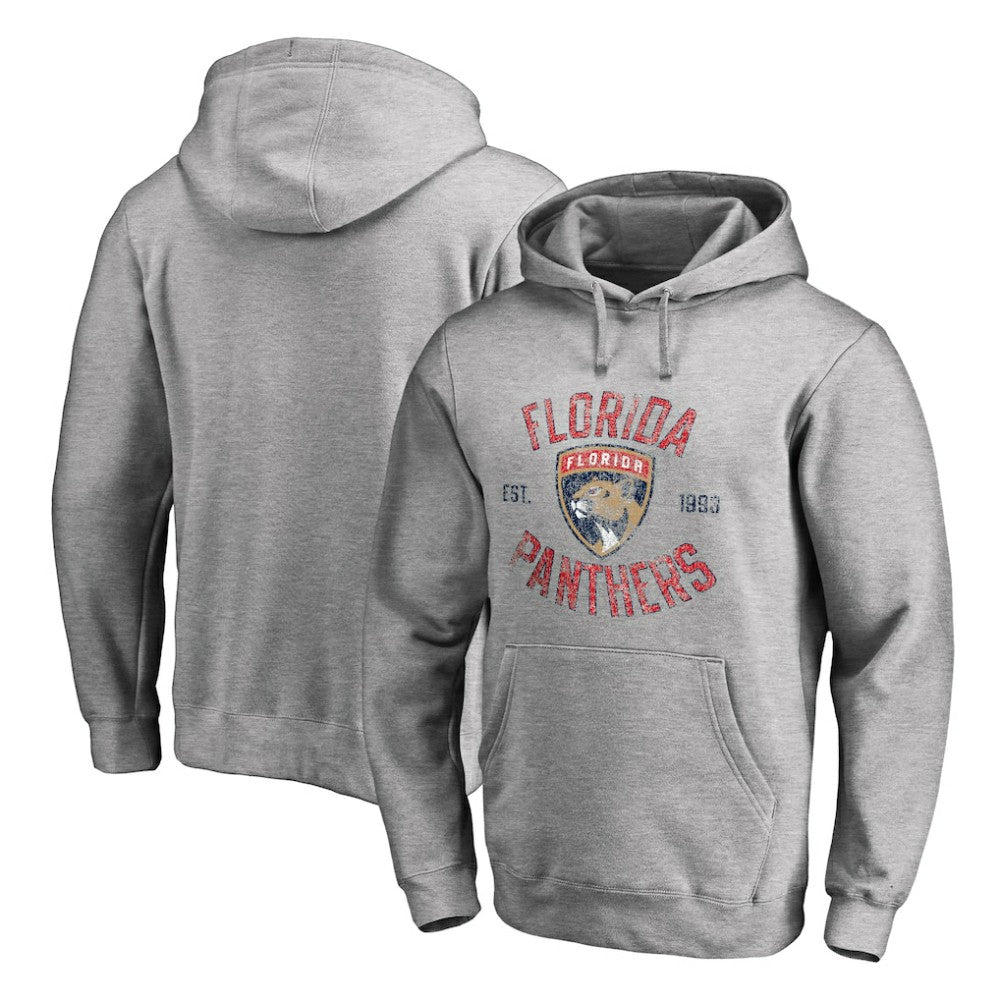 Florida Panthers Heritage Pullover Hoodie - Ash - NHL