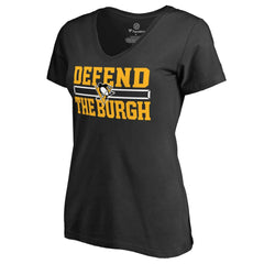 Pittsburgh Penguins Women's Hometown Collection Defend T-Shirt - Black - NHL