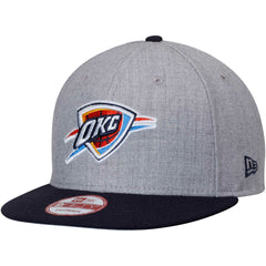 Oklahoma City Thunder Two-Tone 9FIFTY Snapback Adjustable Hat Heathered Gray/Navy - NBA