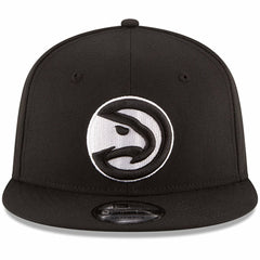 Atlanta Hawks Black & White Logo 9FIFTY Adjustable Snapback Hat Black - NBA