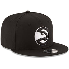 Atlanta Hawks Black & White Logo 9FIFTY Adjustable Snapback Hat Black - NBA