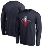 New Orleans Pelicans Gradient Logo Long Sleeve T-Shirt Navy - NBA