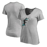 Miami Marlins Women's Cooperstown Collection Forbes V-Neck T-Shirt - MLB