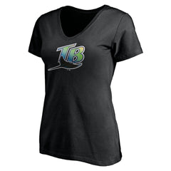 Tampa Bay Rays Women's Core Wahconah V-Neck T-Shirt - MLB