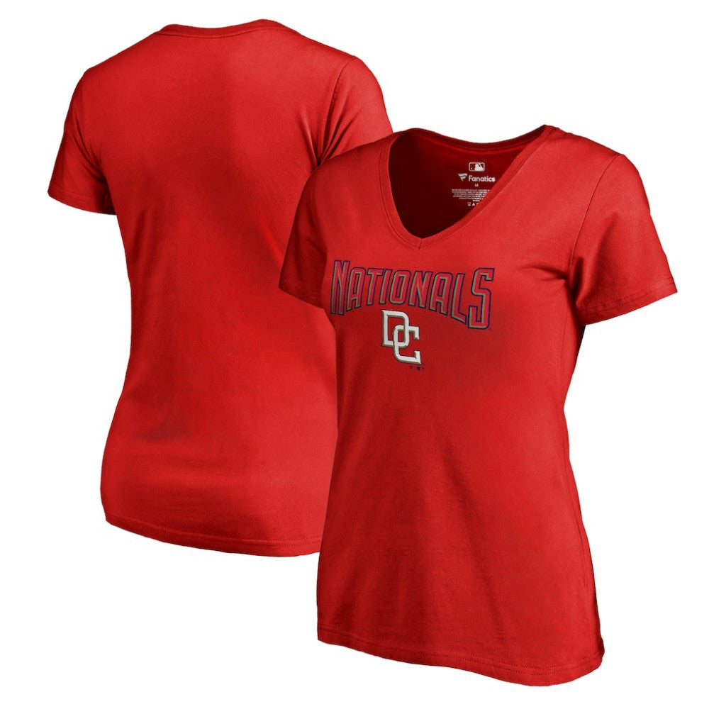 Washington Nationals Women's Core Wahconah V-Neck T-Shirt - MLB