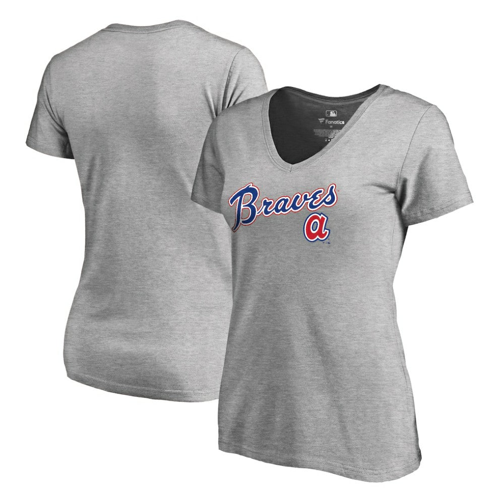 Atlanta Braves Women's Core Wahconah V-Neck T-Shirt - MLB