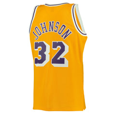Magic Johnson Los Angeles Lakers 1984/85 Hardwood Classics Swingman Jersey Gold - NBA