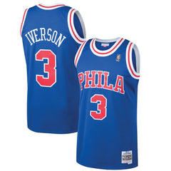 Allen Iverson Philadelphia 76ers 1996/97 Hardwood Classics Swingman Jersey Royal - NBA