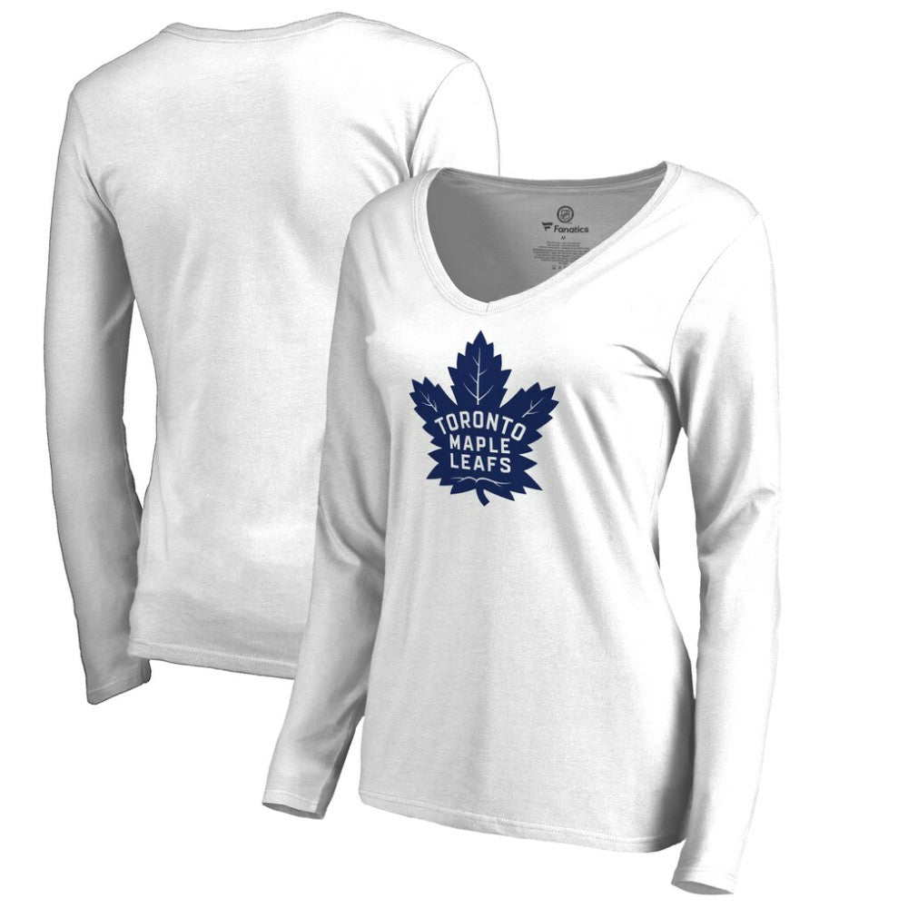 Toronto Maple Leafs Women's Primary Logo Long Sleeve T-Shirt - White - NHL