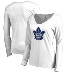 Toronto Maple Leafs Women's Primary Logo Long Sleeve T-Shirt - White - NHL