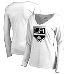 Los Angeles Kings Women's Primary Team Logo Long Sleeve T-Shirt - White - NHL