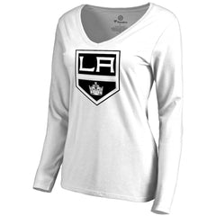 Los Angeles Kings Women's Primary Team Logo Long Sleeve T-Shirt - White - NHL