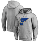 St. Louis Blues Primary Logo Pullover Hoodie II - Heather Gray - NHL