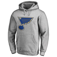 St. Louis Blues Primary Logo Pullover Hoodie II - Heather Gray - NHL
