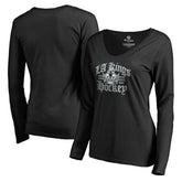 Los Angeles Kings Women's Hometown Collection The Crown Long Sleeve T-Shirt - Black - NHL
