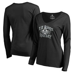 Los Angeles Kings Women's Hometown Collection The Crown Long Sleeve T-Shirt - Black - NHL