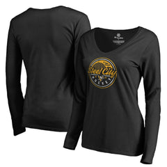 Pittsburgh Penguins Women's Hometown Collection Steel City Long Sleeve T-Shirt - Black - NHL