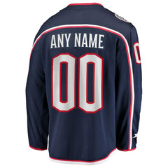 Columbus Blue Jackets Fanatics Home Breakaway Custom Jersey - Navy - NHL