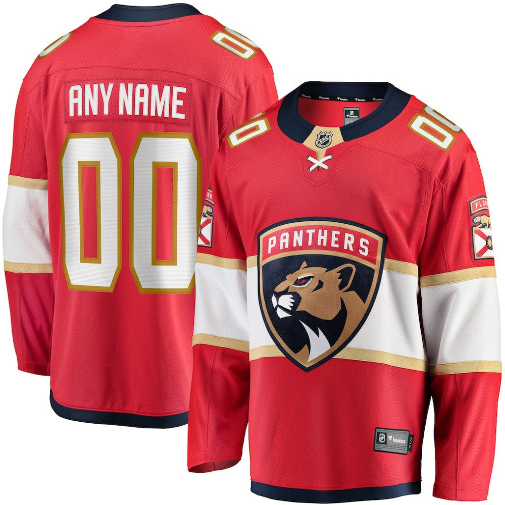 Florida Panthers Fanatics Home Breakaway Custom Jersey - Red - NHL