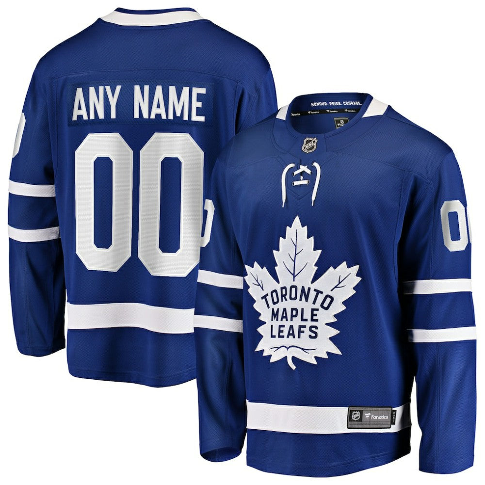 Toronto Maple Leafs Fanatics Home Breakaway Custom Jersey - Blue - NHL