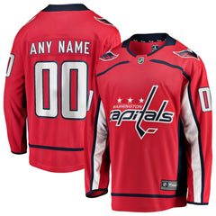 Washington Capitals Fanatics Home Breakaway Custom Jersey - Red - NHL