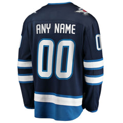 Winnipeg Jets Fanatics Home Breakaway Custom Jersey - Blue - NHL