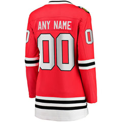 Chicago Blackhawks Fanatics Women's Home Breakaway Custom Jersey - Red - NHL