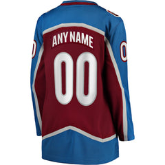 Colorado Avalanche Fanatics Women's Home Breakaway Custom Jersey - Maroon - NHL
